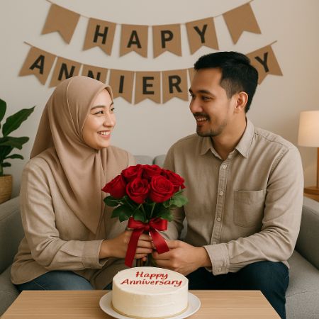 pasangan merayakan anniversary