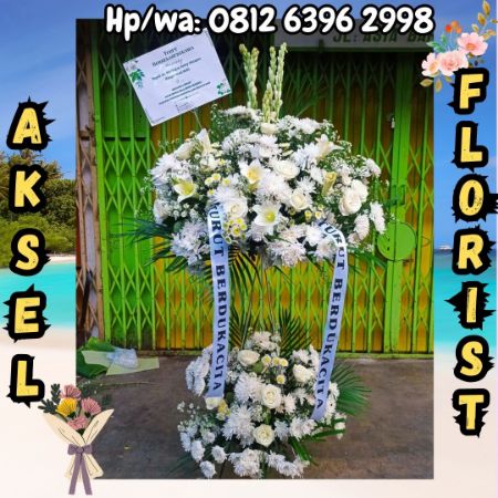 standing flower ucapan dukacita