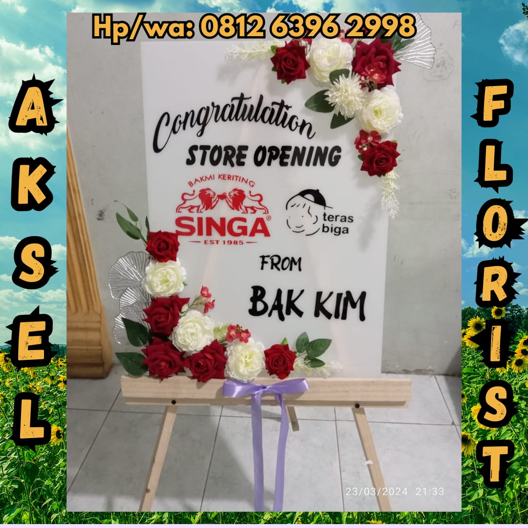 karangan bunga akrilik medan