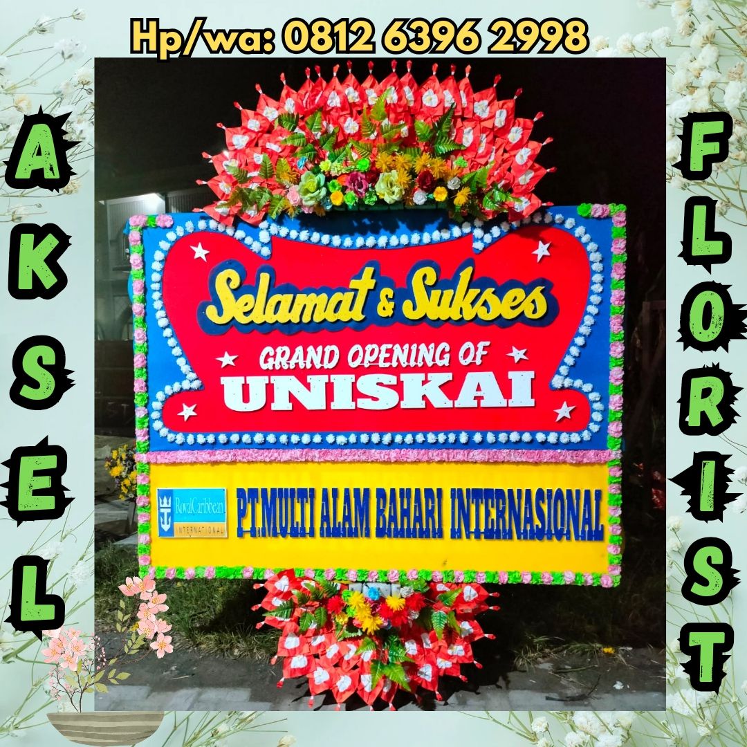 papan bunga pembukaan toko tebing tinggi