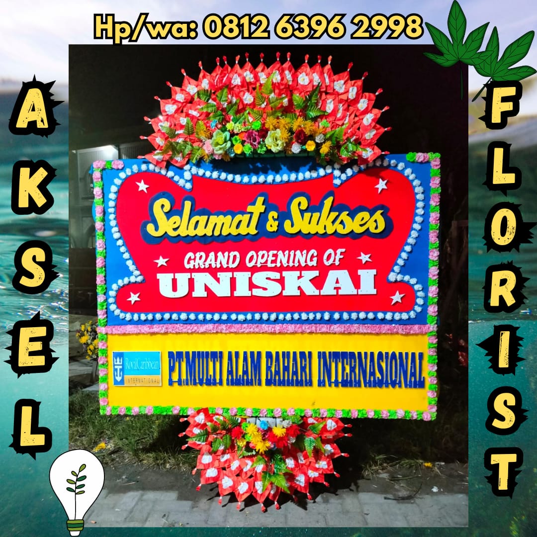 papan bunga peresmian toko sei rampah berkualitas