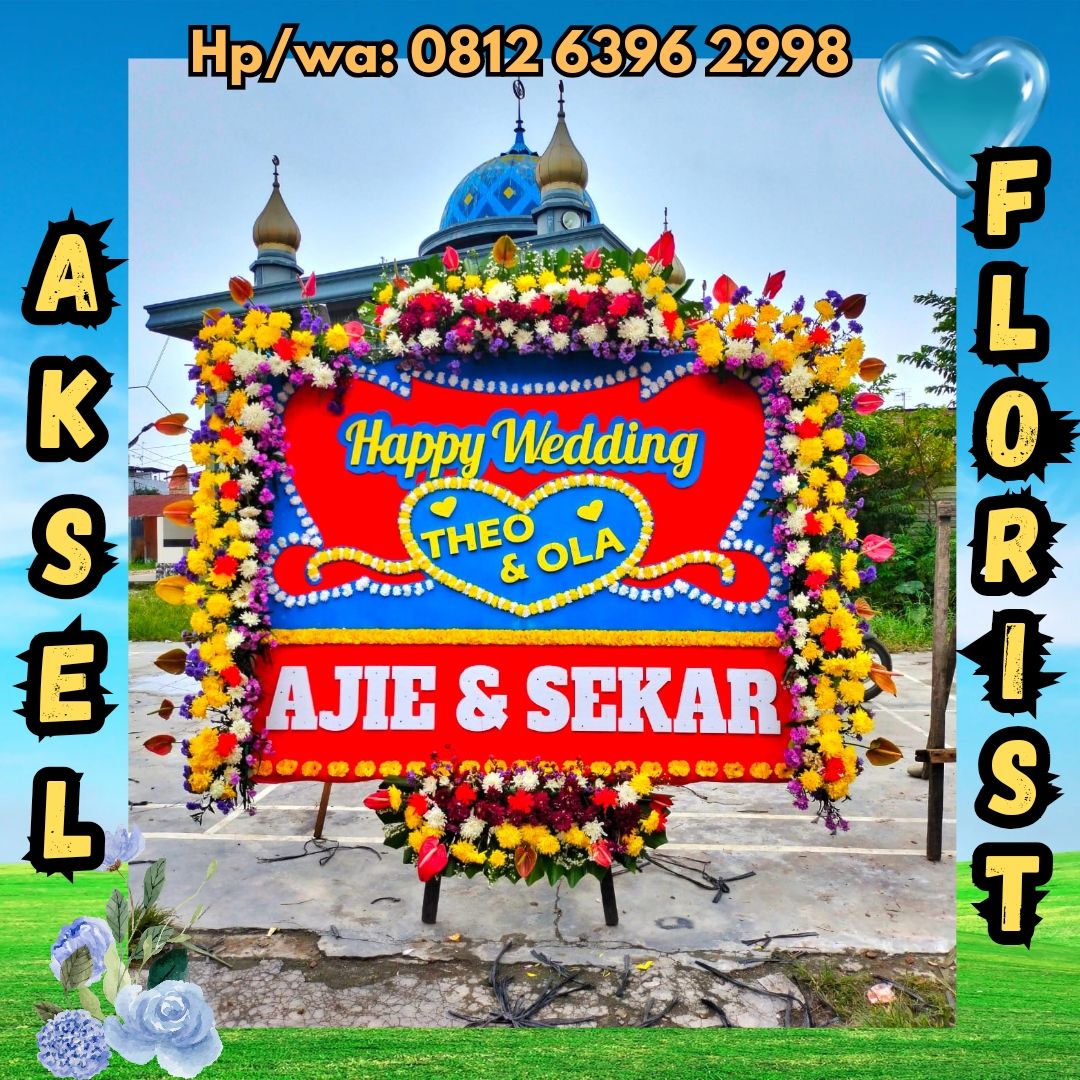 papan bunga pernikahan asahan