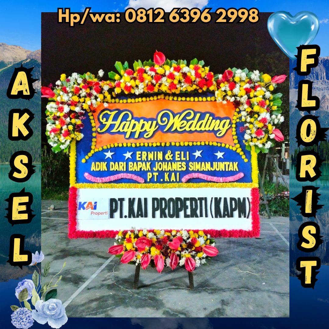 papan bunga pernikahan parapat