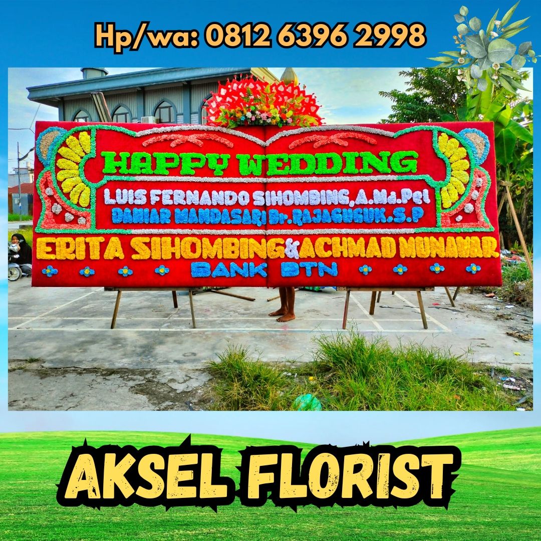 papan bunga pernikahan tanjung balai
