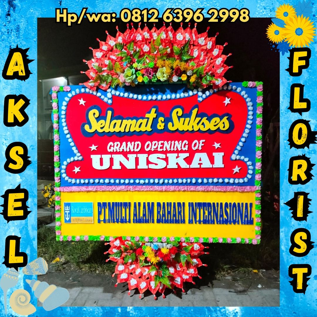papan bunga untuk opening toko medan
