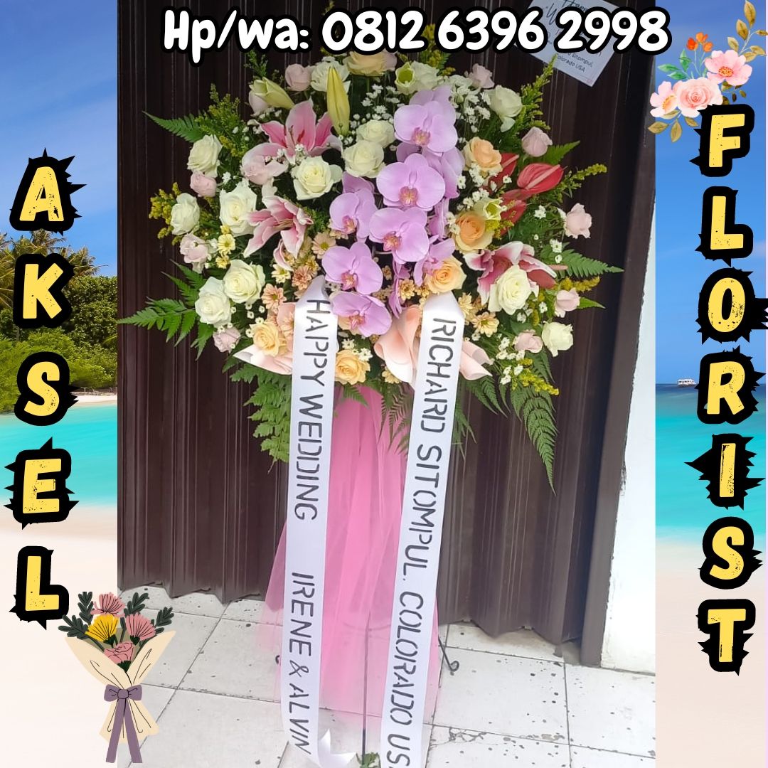 Standing Flower Pernikahan ke Gelanggang Mahasiswa Haji Anif Universitas Negeri Medan