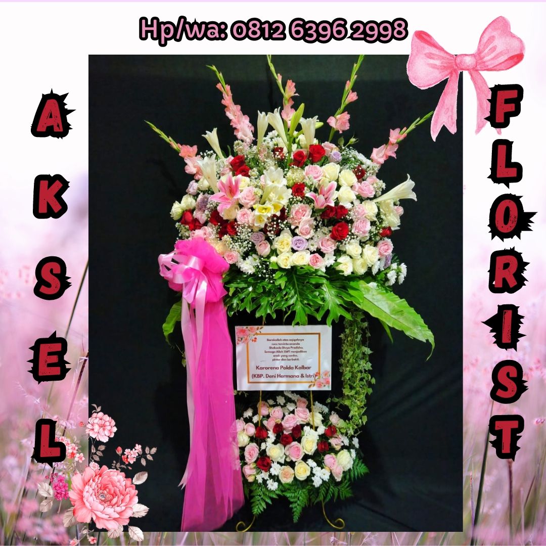 Standing Flower Pernikahan ke Le Polonia Hotel & Convention Medan