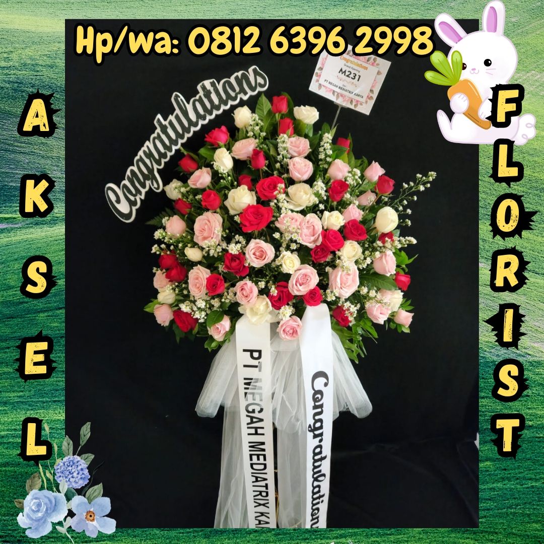 Standing Flower Pernikahan ke Gedung Barokah Medan